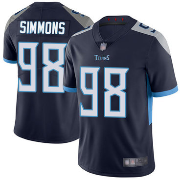 Titans #98 Jeffery Simmons Navy Blue Team Color Men’s Stitched Football Vapor Untouchable Limited Jersey