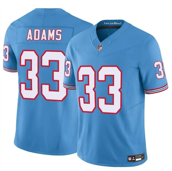 Men’s Tennessee Titans #33 Jamel Adams Blue 2024 F.U.S.E. Throwback Vapor Limited Football Stitched Jersey