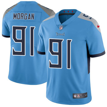 Nike Tennessee Titans #91 Derrick Morgan Light Blue Team Color Men’s Stitched NFL Vapor Untouchable Limited Jersey