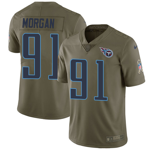Nike Tennessee Titans #91 Derrick Morgan Olive Men’s Stitched NFL Limited 2017 Salute to Service Jersey