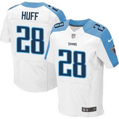 Men’s Tennessee Titans #28 Marqueston Huff Nike White Elite Jersey