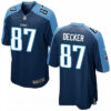 Men’s Tennessee Titans #87 Eric Decker Navy Blue Alternate Stitched NFL Nike Game Jersey