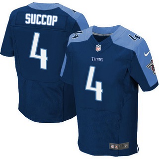 Men’s Tennessee Titans #4 Ryan Succop Navy Blue Alternate NFL Nike Elite Jersey