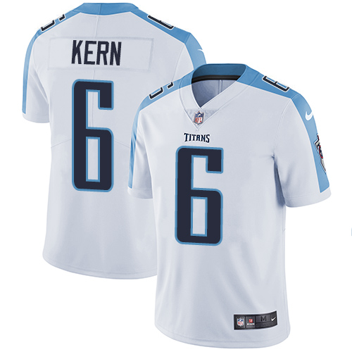 Nike Titans #6 Brett Kern White Men’s Stitched NFL Vapor Untouchable Limited Jersey