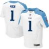 Men’s Tennessee Titans #1 Warren Moon Nike White Elite Jersey