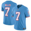 Men’s Tennessee Titans #7 Malik Willis Light Blue 2023 F.U.S.E. Vapor Limited Throwback Stitched Football Jersey