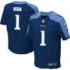 Men’s Tennessee Titans #1 Warren Moon Nike Navy Blue Elite Jersey