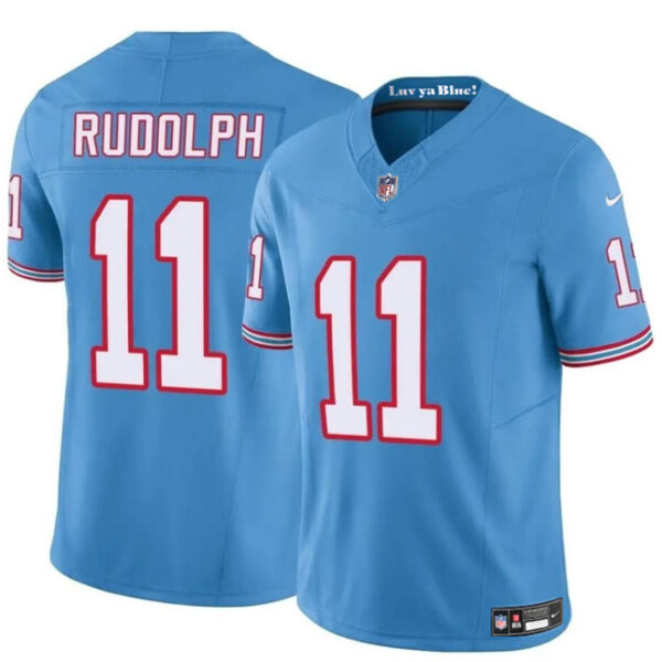 Men’s Tennessee Titans #11 Mason Rudolph Blue 2024 F.U.S.E. Throwback Vapor Limited Football Stitched Jersey