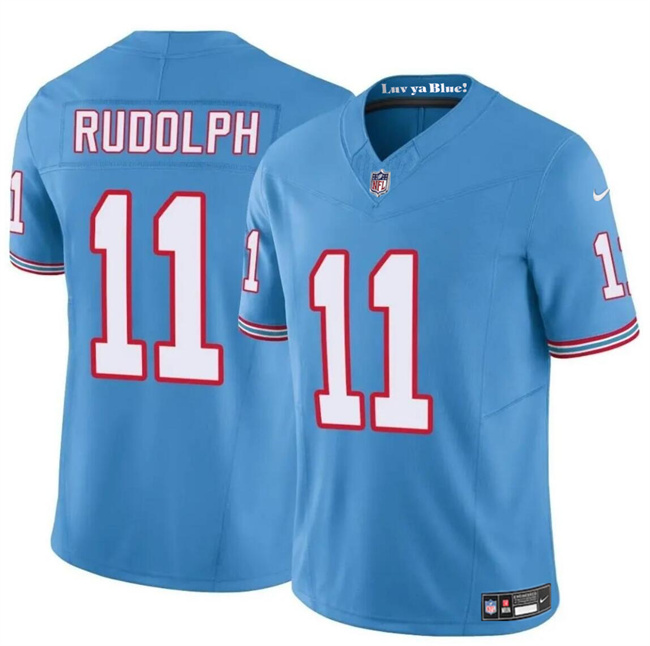 Men’s Tennessee Titans #11 Mason Rudolph Blue 2024 F.U.S.E. Throwback Vapor Limited Football Stitched Jersey