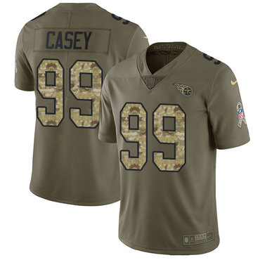 Nike Titans #99 Jurrell Casey Olive Camo Men’s Stitched NFL Limited 2017 Salute To Service Jersey