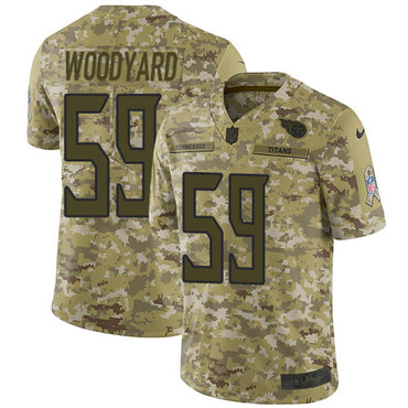 Nike Titans #59 Wesley Woodyard Camo Men’s Stitched NFL Limited 2018 Salute To Service Jersey