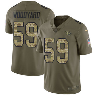 Nike Titans #59 Wesley Woodyard Olive Camo Men’s Stitched NFL Limited 2017 Salute To Service Jersey