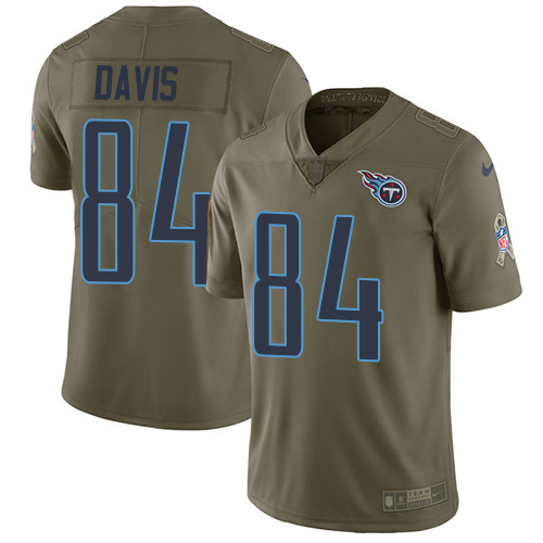 Nike Tennessee Titans #84 Corey Davis Olive Men’s Stitched NFL Limited 2017 Salute to Service Jersey