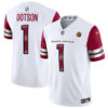 Washington Commanders #1 Jahan Dotson White 2023 FUSE With John Madden Jersey