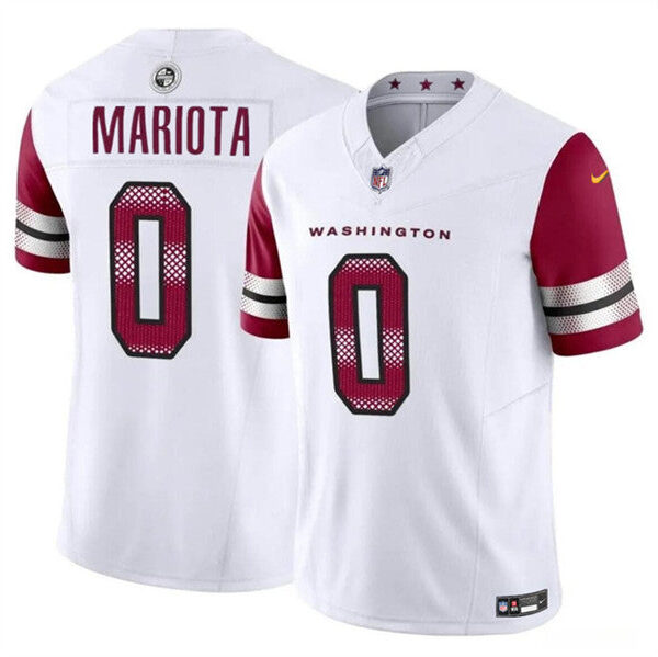 Washington Commanders #0 Marcus Mariota White 2023 FUSE Vapor Limited Football Stitched Jersey