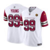 Washington Commanders #99 Chase Young White 2023 FUSE With John Madden Jersey