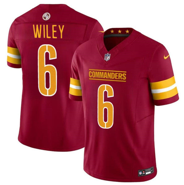 Washington Commanders #6 Michael Wiley Burgundy 2024 Jersey