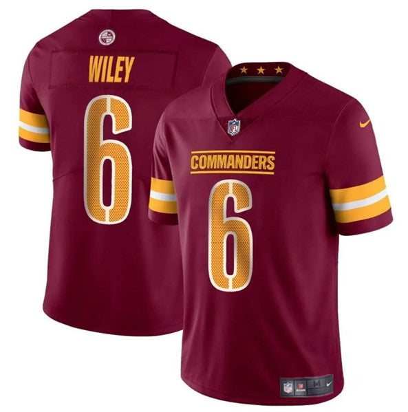 Washington Commanders #6 Michael Wiley Burgundy 2024 Vapor Jersey
