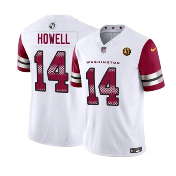 Washington Commanders #14 Sam Howell 2023 FUSE With John Madden Patch Vapor Jersey