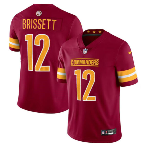 Washington Commanders #12 Jacoby Brissett Burgundy 2023 FUSE Vapor Limited Jersey