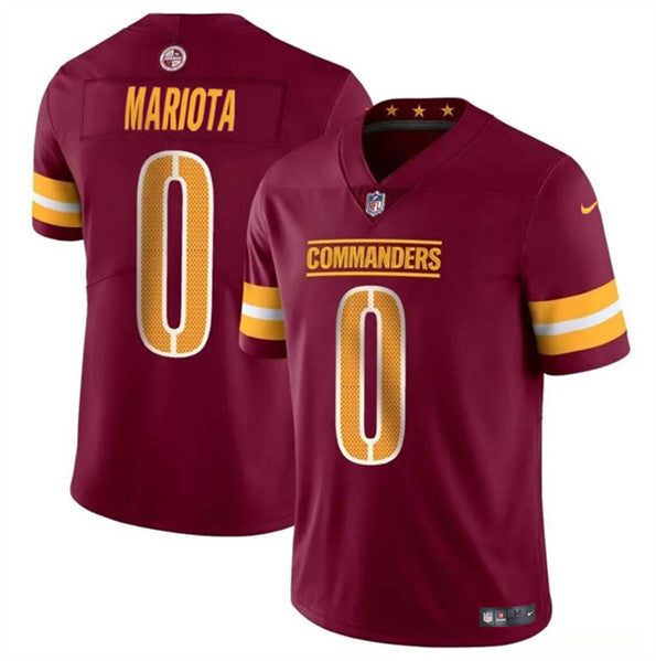 Washington Commanders #0 Marcus Mariota Burgundy Vapor Limited Football Stitched Jersey