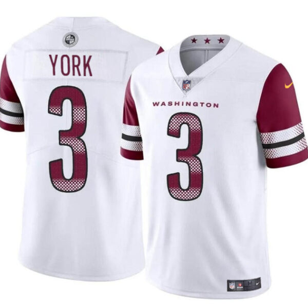 Washington Commanders #3 Cade York White 2024 Vapor Limited Jersey