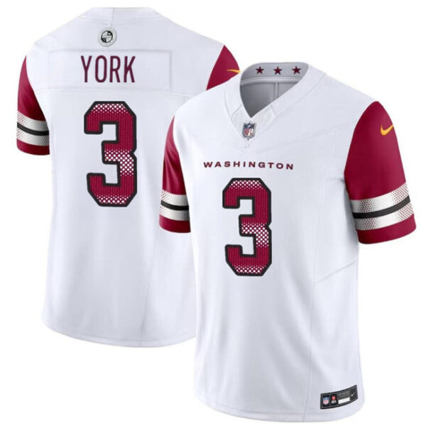 Washington Commanders #3 Cade York White 2024 FUSE Vapor Jersey