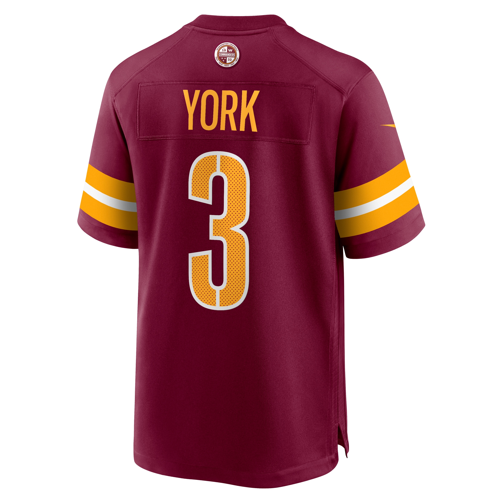Cade York Washington Commanders Nike Game Jersey Burgundy - Image 3