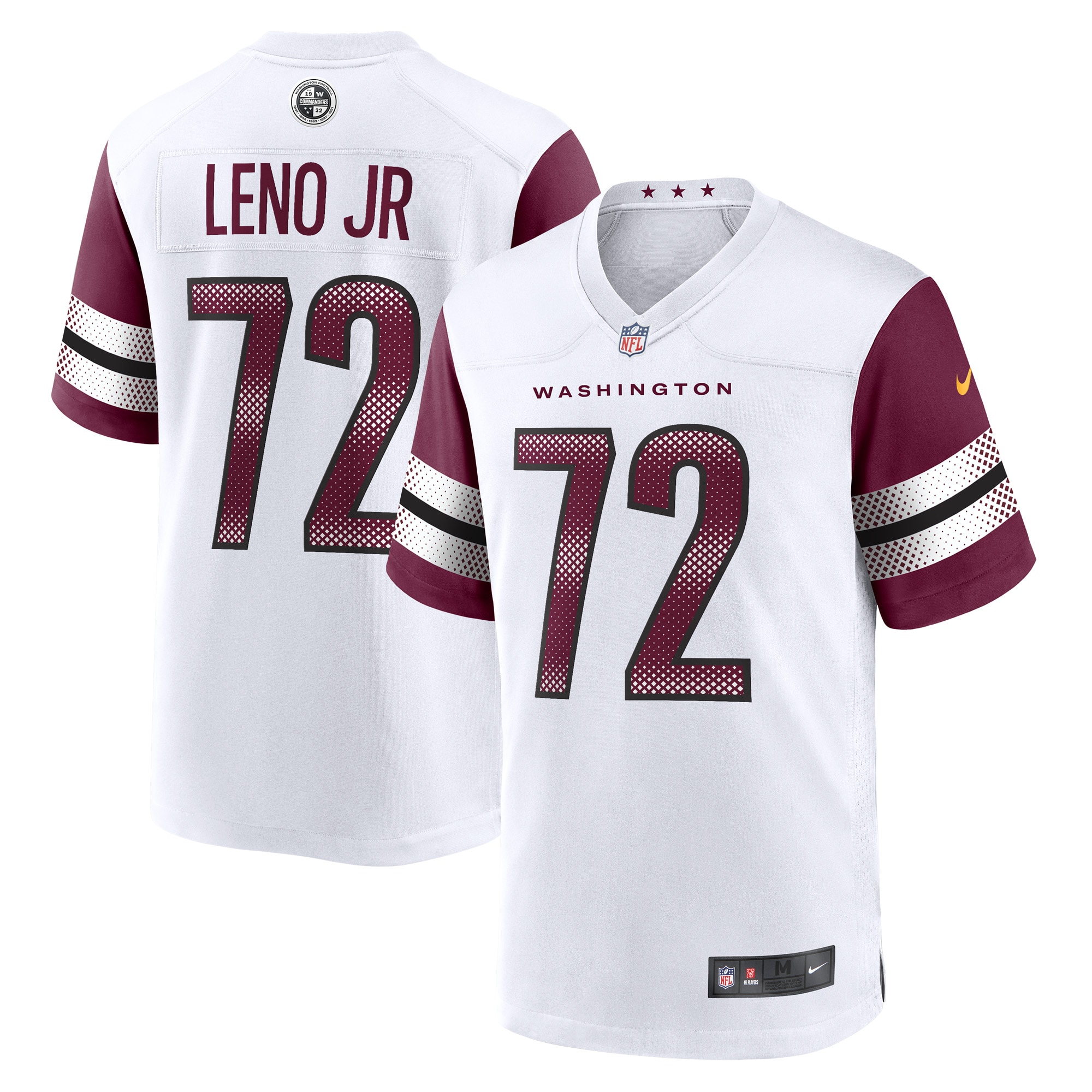 Charles Leno Jr Washington Commanders Nike Away Game Player Jersey White