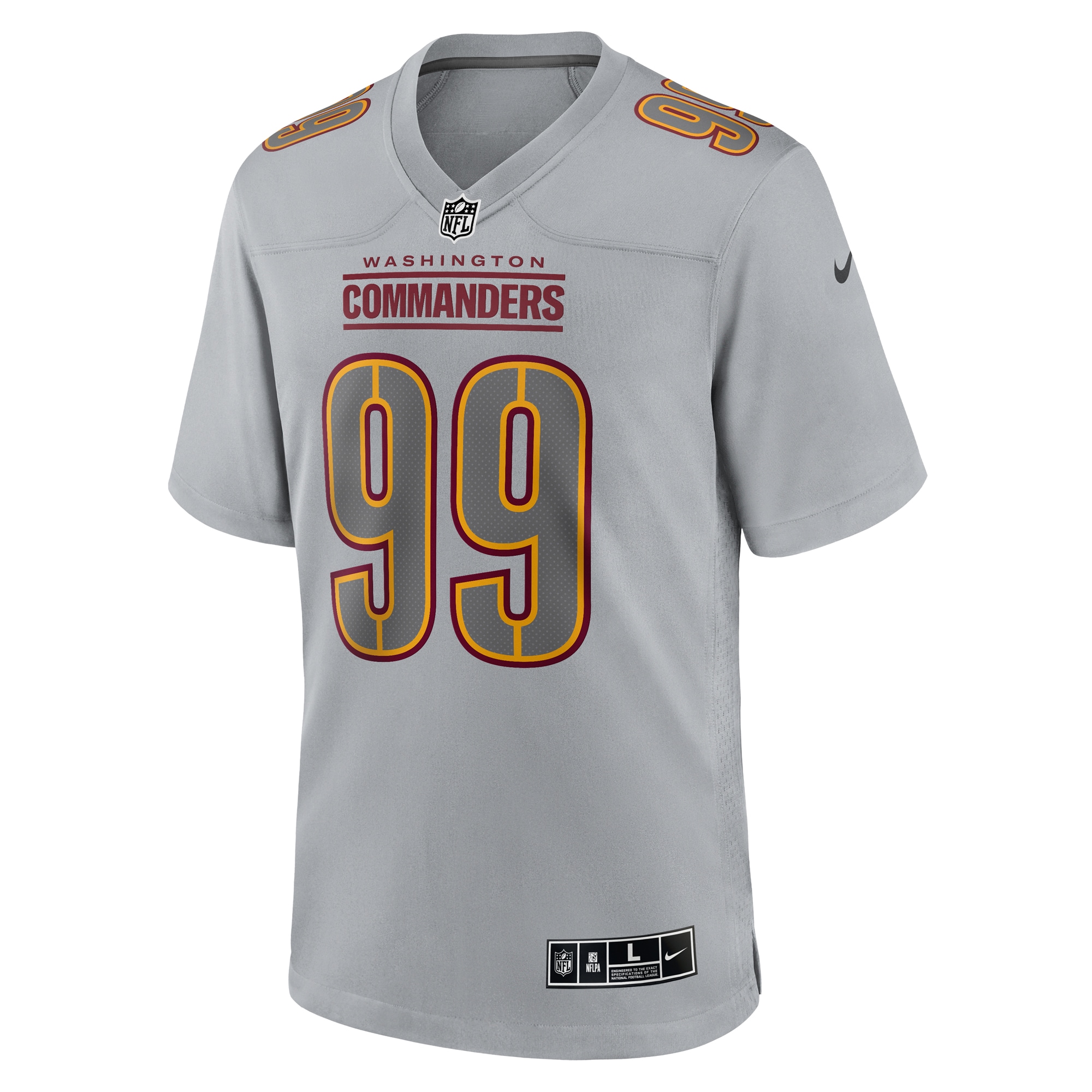 Chase Young Washington Commanders Nike Atmosphere Fashion Game Jersey Gray - Image 2