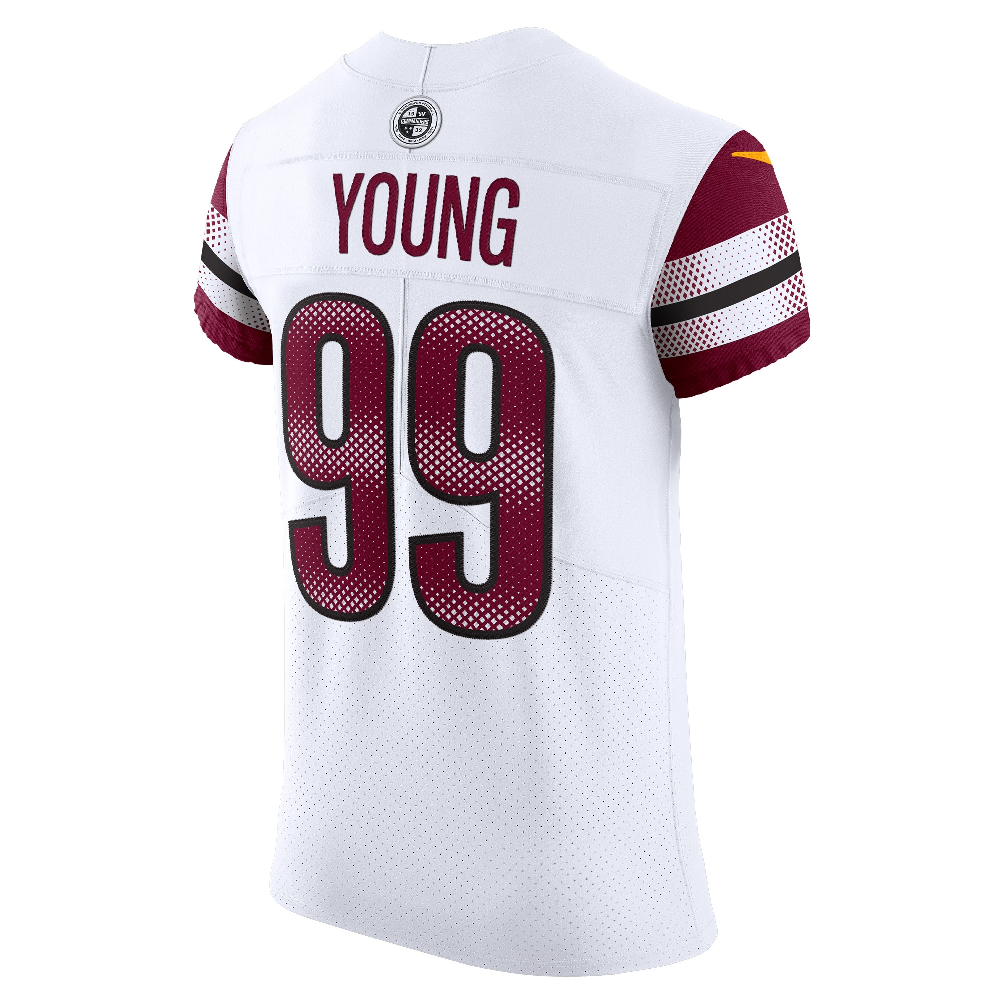 Chase Young Washington Commanders Nike Vapor Elite Jersey White - Image 3