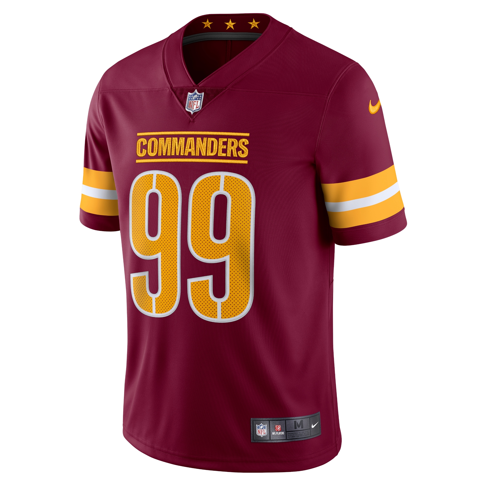 Chase Young Washington Commanders Nike Vapor Limited Jersey Burgundy - Image 2
