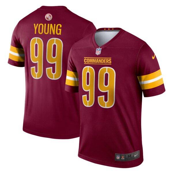 Chase Young Washington Commanders Nike Team Legend Player Performance Top Burgundy