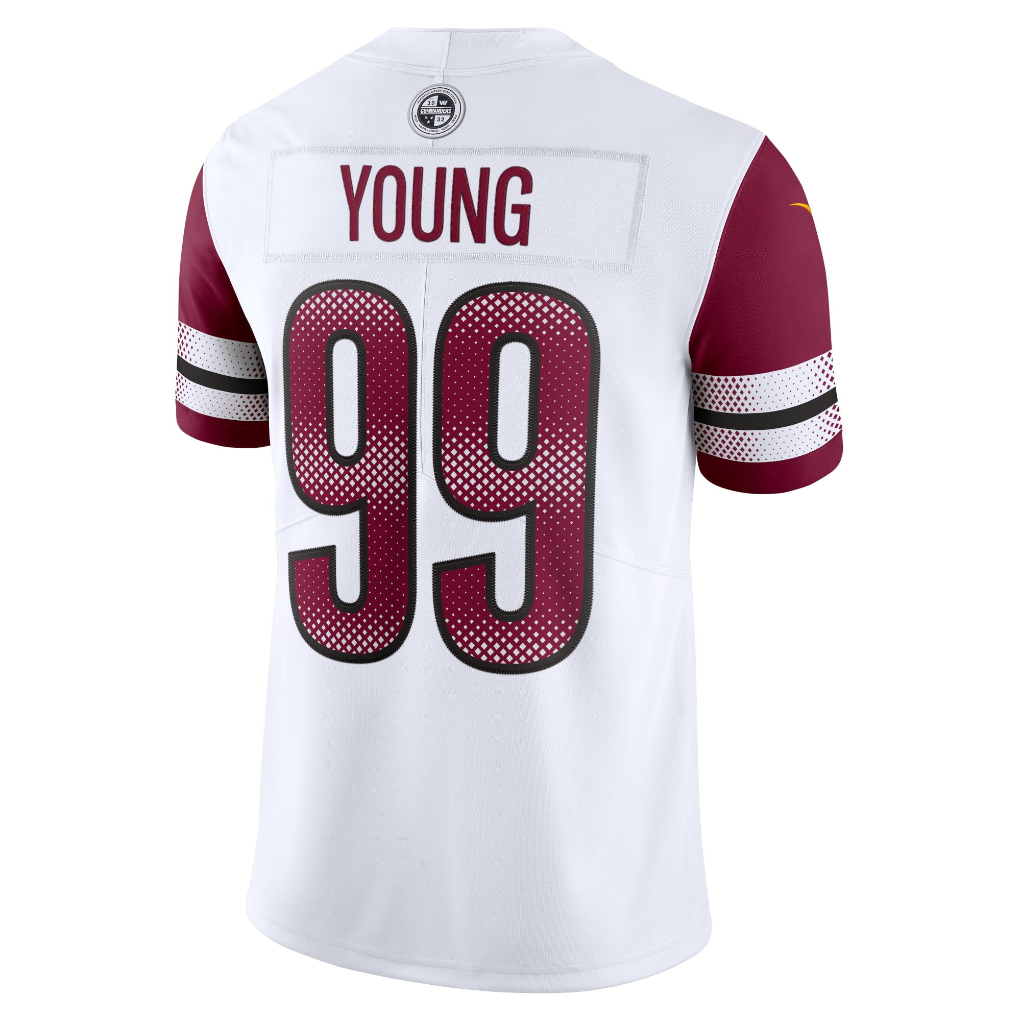 Chase Young Washington Commanders Nike Vapor Limited Jersey White - Image 3