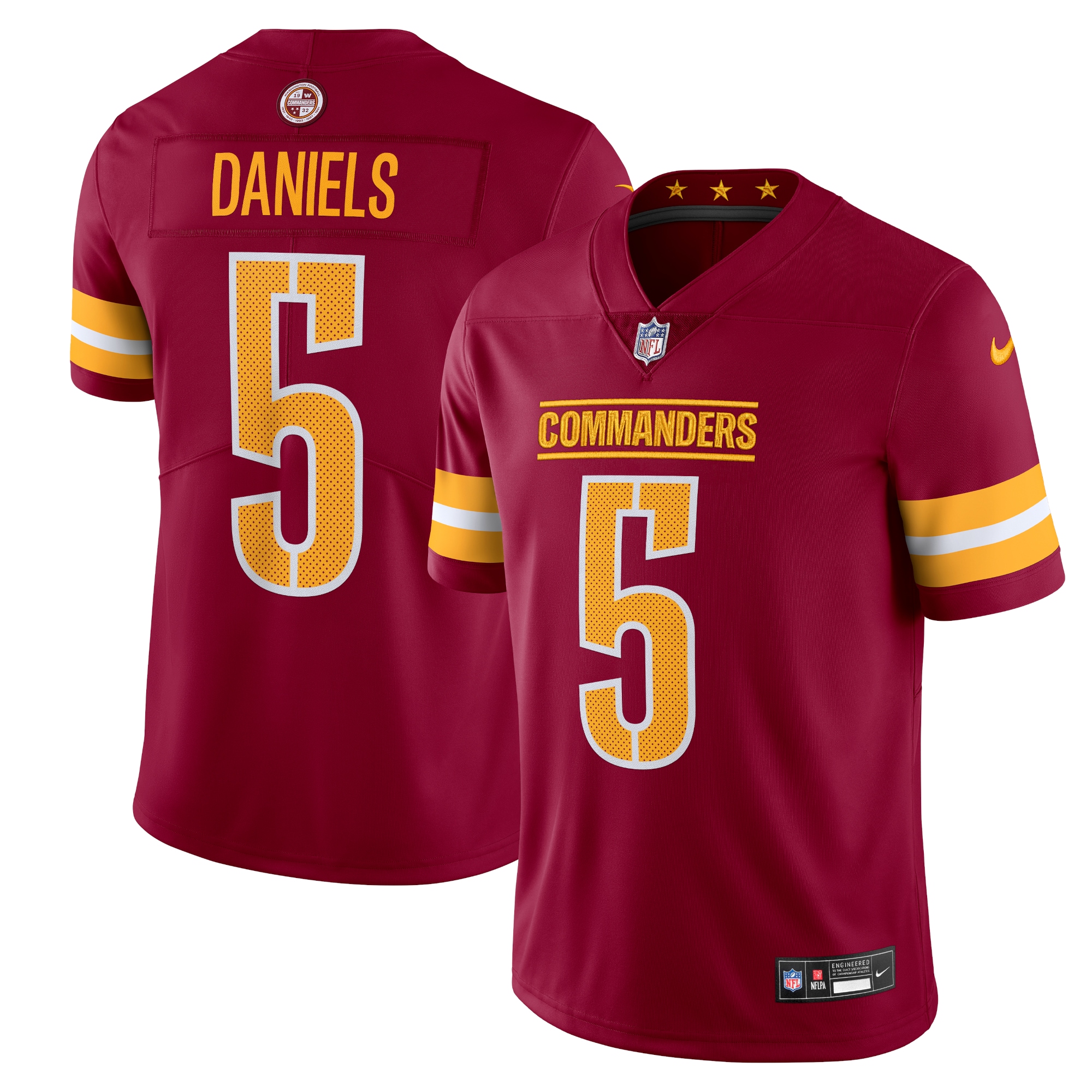 Jayden Daniels Washington Commanders Nike Vapor Untouchable Limited Jersey Burgundy