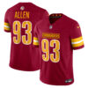 Jonathan Allen Washington Commanders Nike Vapor FUSE Limited Jersey Burgundy