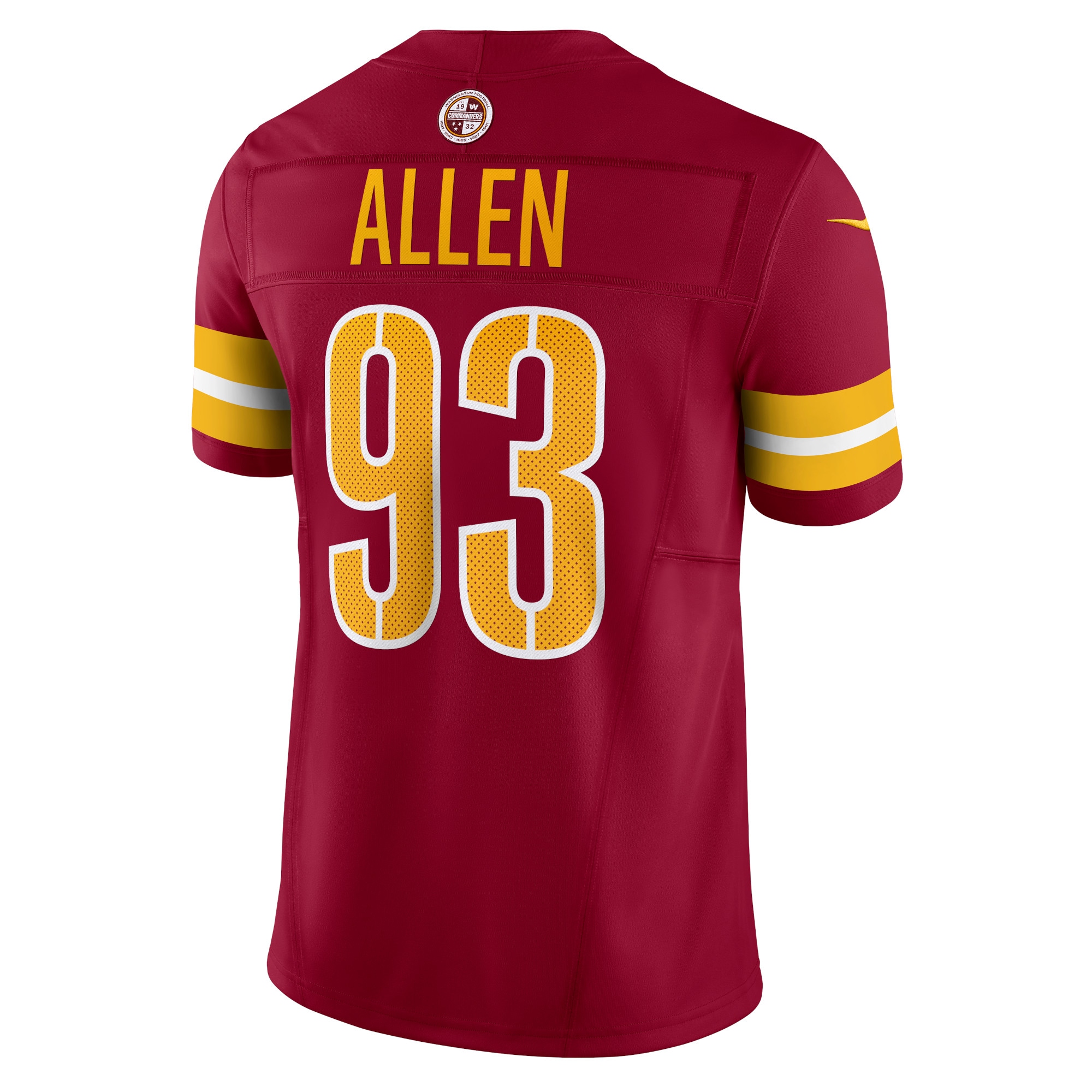 Jonathan Allen Washington Commanders Nike Vapor FUSE Limited Jersey Burgundy - Image 3