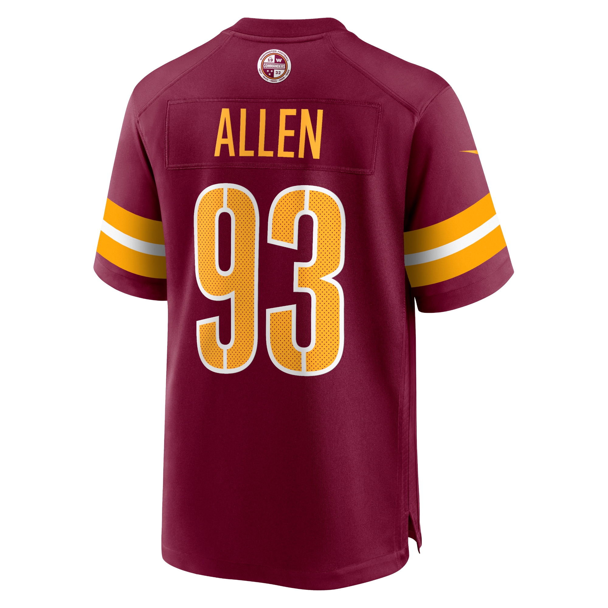 Jonathan Allen Washington Commanders Nike Game Jersey Burgundy - Image 3