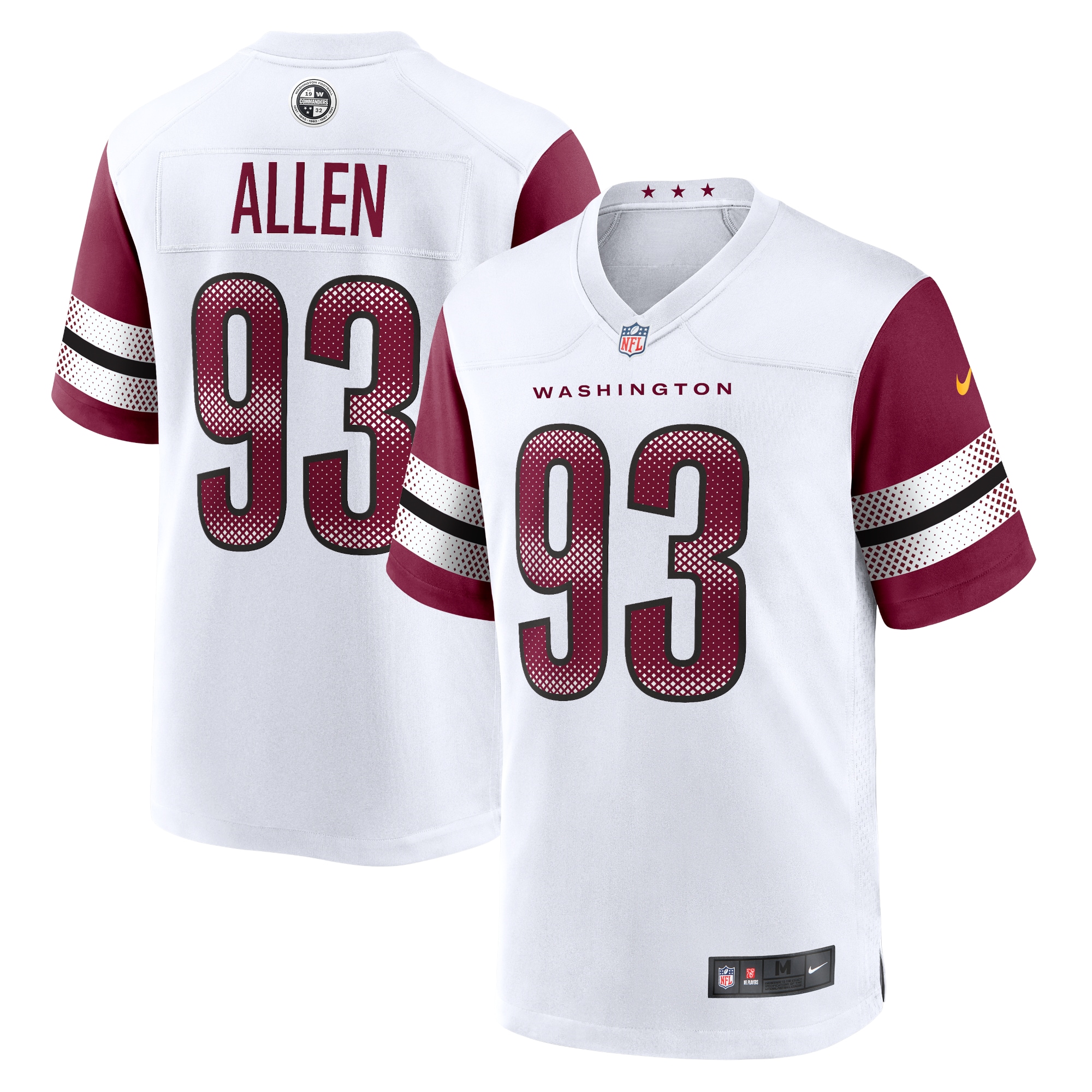 Jonathan Allen Washington Commanders Nike Game Jersey White