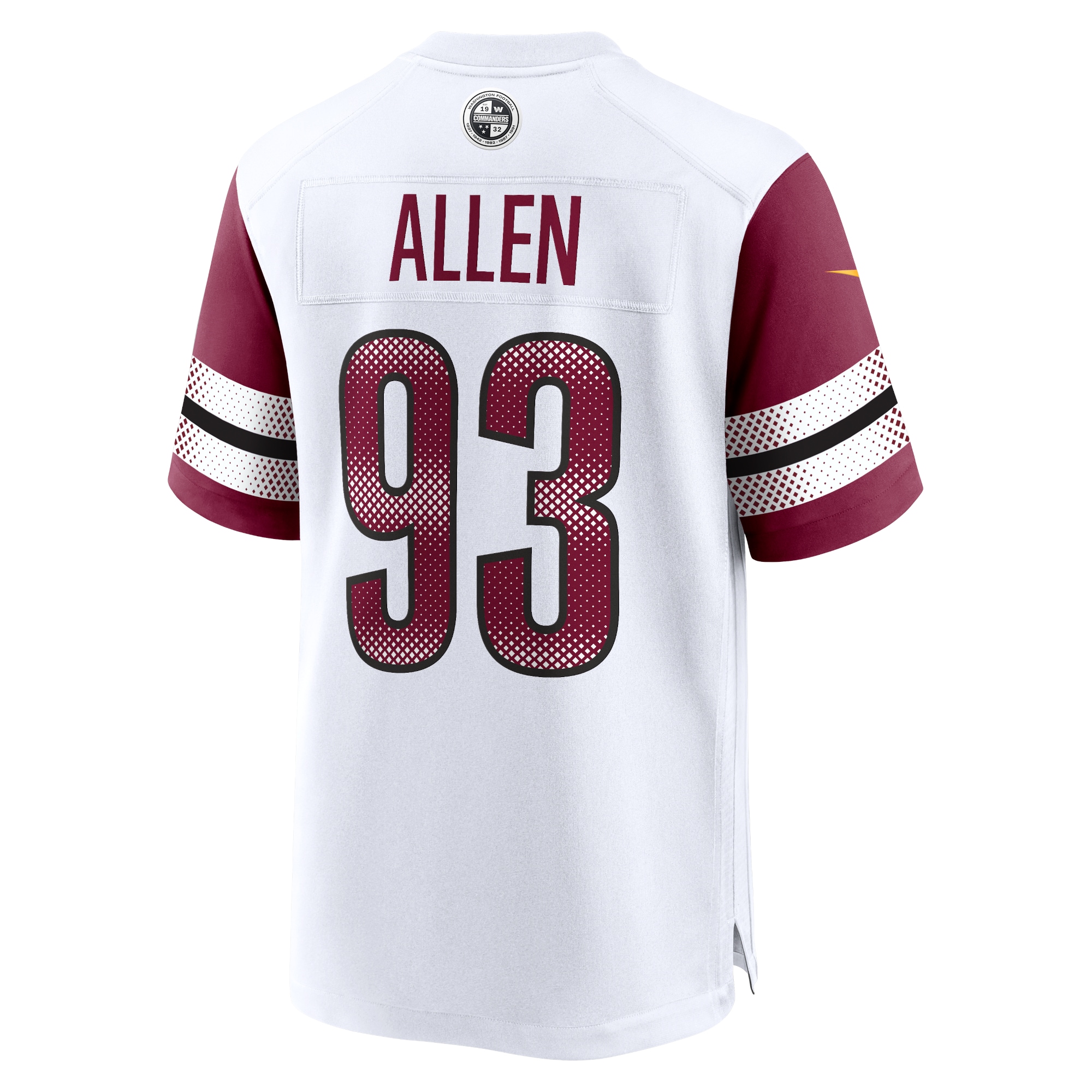 Jonathan Allen Washington Commanders Nike Game Jersey White - Image 3