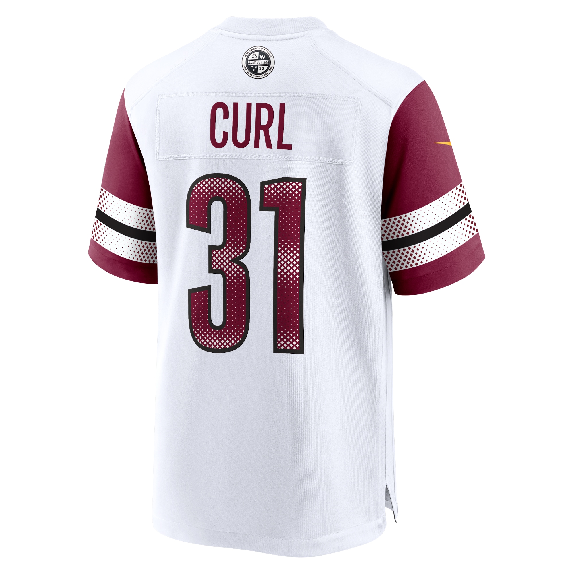 Kamren Curl Washington Commanders Nike Game Jersey White - Image 3
