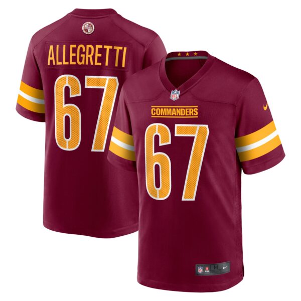 Nick Allegretti Washington Commanders Nike Game Jersey Burgundy