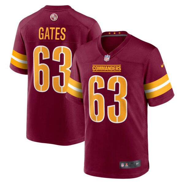 Nick Gates Washington Commanders Nike Game Player Jersey Burgundy