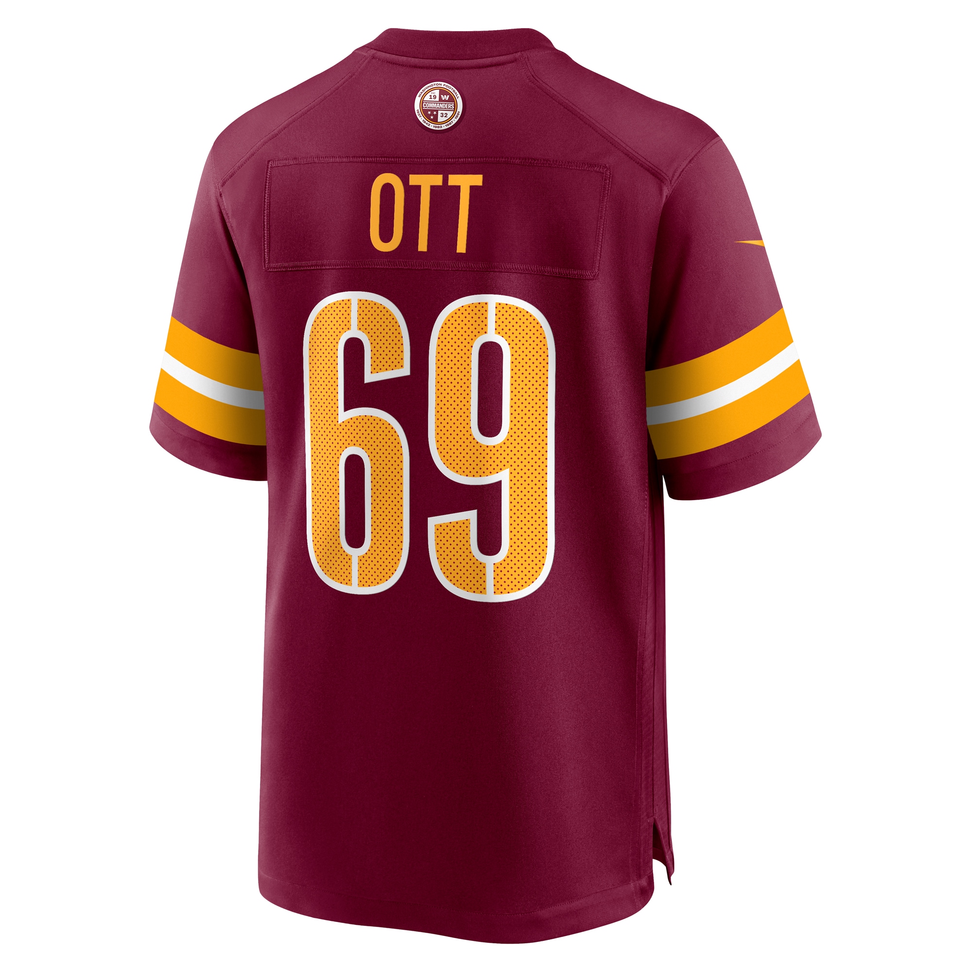 Tyler Ott Washington Commanders Nike Game Jersey Burgundy - Image 3