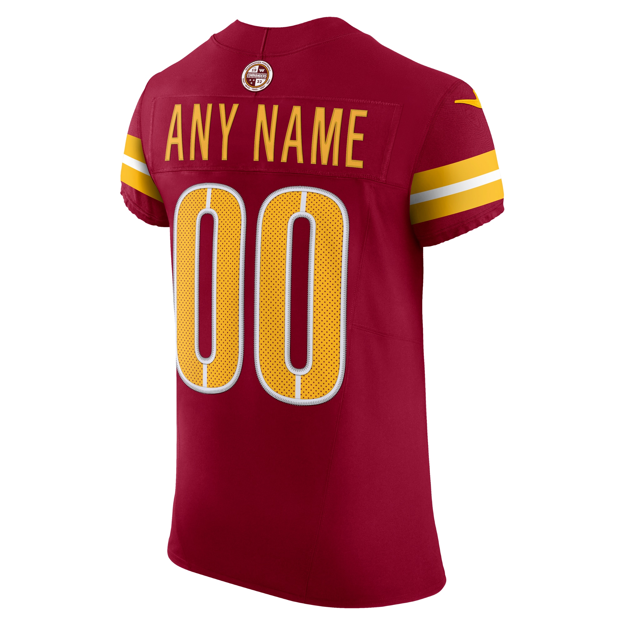 Washington Commanders Nike Team Vapor FUSE Elite Custom Jersey Burgundy - Image 3
