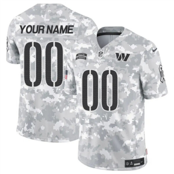Washington Commanders Active Player Custom 2024 FUSE Arctic Camo Salute To Service Limited Football Stitched Jersey