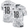Washington Commanders #18 Marcus Mariota 2024 FUSE Arctic Camo Salute To Service Limited Football Stitched Jersey