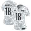 Women Washington Commanders #18 Marcus Mariota 2024 FUSE Arctic Camo Salute To Service Limited Football Stitched Jersey