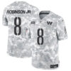 Washington Commanders #8 Brian Robinson Jr 2024 FUSE Arctic Camo Salute To Service Limited Football Stitched Jersey