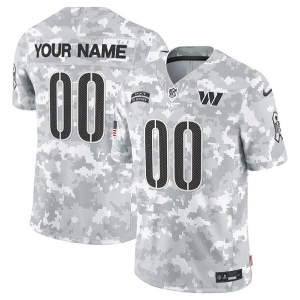 Washington Commanders Active Player Custom 2024 FUSE Arctic Camo Salute To Service Limited Football Stitched Jersey